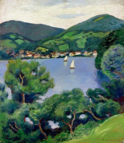Vista del Tegernsee de August Macke